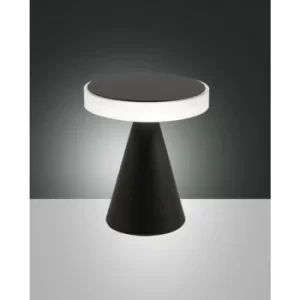 Fabas Luce Neutra Integrated LED Table Lamp Black Glass