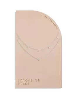 Joma Jewellery Stacks Of Style Silver Moon Necklace