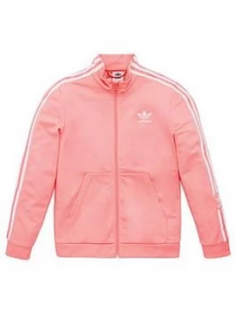 Adidas Originals Childrens Lock Up Zip Front Top - Pink