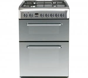 Indesit KDP60SES Gas Hob Double Oven Dual Fuel Cooker