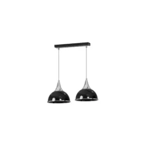 Polo Black Bar Pendant Ceiling Light 2x E27