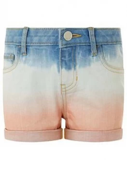 Monsoon Girls Darlene Denim Tie Dye Short - Blue, Size Age: 10 Years, Women