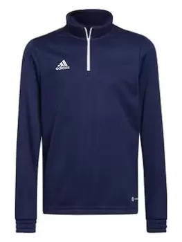 Adidas Youth Entrada 22 Training 1/2 Zip Top - Navy