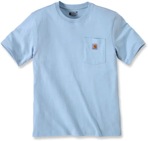 Carhartt Workwear K87 Pocket, t-shirt , color: Light Blue (Moonstone) , size: XS