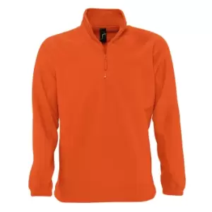 SOLS Ness Unisex Zip Neck Anti-Pill Fleece Top (M) (Orange)