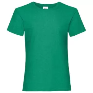 Fruit Of The Loom Girls Childrens Valueweight Short Sleeve T-Shirt (Pack of 2) (3-4) (Kelly Green)