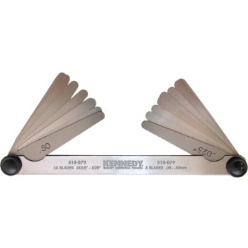 3' 18 Blade MM/Inch Feeler Gauge - Kennedy