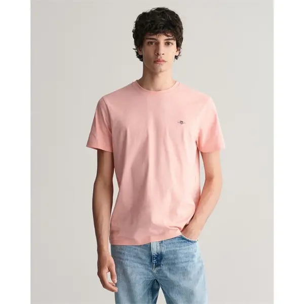 Gant Regular Fit Shield T-Shirt - Pink S