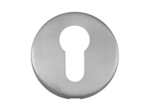 Eclipse 34412 SSS 52x8mm Euro Profile Escutcheon Satin Steel Fire Rated