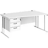 Dams International Wave Desk MC16WRP3WHWH 1,600 x 725 x 800 - 990 mm