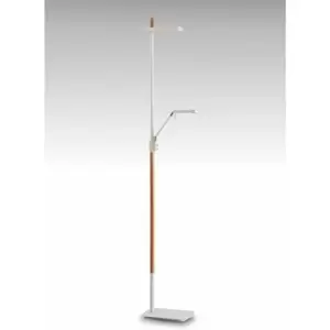 Floor Lamp Phuket 2 Bulbs 21W Down 7W Up LED 3000K, 3000lm, matt white/beech