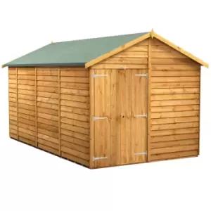 Power 14x8 Overlap Apex No Window Double Door Shed