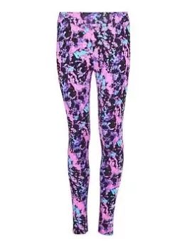 Elle Girls Butterfly Print Leggings - Violet, Violet, Size Age: 15-16 Years, Women