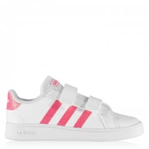 adidas adidas Grand Court Trainers Infant Girls - Wht/Glitterpink