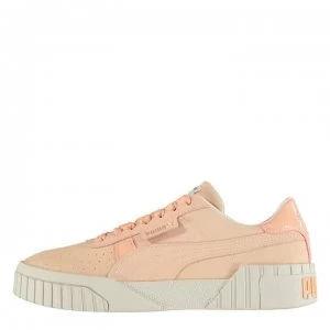 Puma Cali Nubuck Trainers - Peach Bud