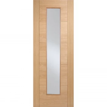 Vancouver Long Light Internal Prefinished Oak 1 Lite Fire Door - 686 x 1981mm