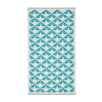 Scion Bright Blue Cotton Terry 'Lintu' Towels - bath towel