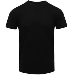 AWDis Mens Tri Blend T Shirt (Large) (Solid Black)