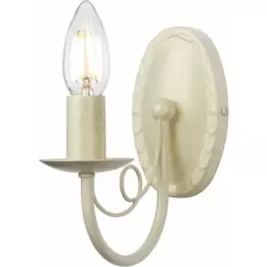 Loops - Wall Light Looped Drapes Ivory Gold Candle Tube Ivory Gold LED E14 60W