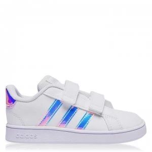 adidas adidas Grand Court Trainers Infant Girls - Wht/Iridescent