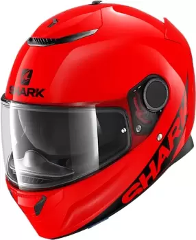 Shark Spartan Blank Helmet, red Size M red, Size M