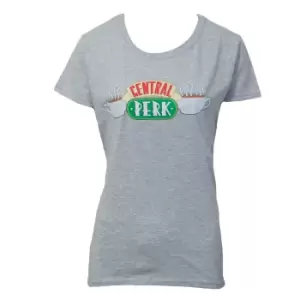 Friends Womens/Ladies Central Perk T-Shirt (XXL) (Heather Grey)