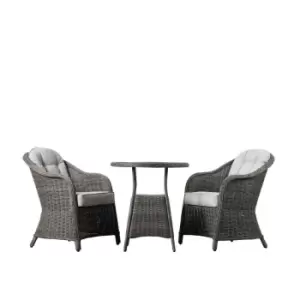 Crossland Grove Louis 2 Seater Bistro Set - Grey