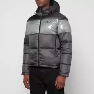 EA7 Colour-Block Quilted Shell Puffer Jacket - M