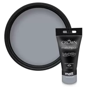 Crown Feature Wall Breatheasy Blue Gravel - Matt Emulsion Paint - 40ml