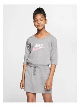 Nike Sportswear Older Girls Jersey Dress - Grey