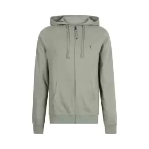 AllSaints Brace Jersey Zip Hoodie - Green