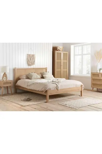 BIRLEA FURNITURE Birlea Furniture - Croxley King Rattan Bed Oak - Oak 5056206641139