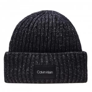 Calvin Klein Chunky Knit Beanie Ladies - BLACK BAX