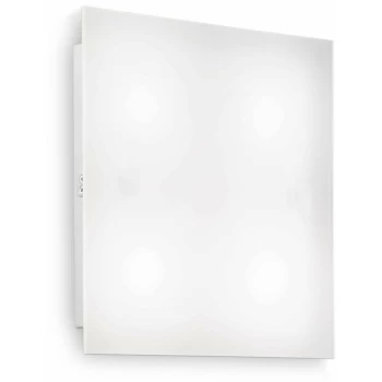 Ideal Lux Flat - 4 Light Large Ceiling Flush Light White