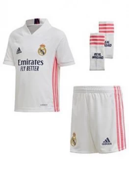 Adidas Real Madrid Infant Home 2020/21 Mini Kit - White