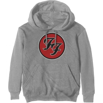 Foo Fighters - FF Logo Unisex Medium Pullover Hoodie - Grey