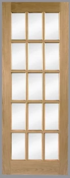 Wickes Hexham Internal Glazed Oak Veneer Door - 1981 x 686mm