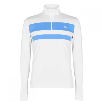 J Lindeberg Mid Zip Top - White