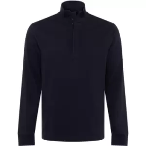 French Connection Popcorn Jersey Half Zip Top - Blue