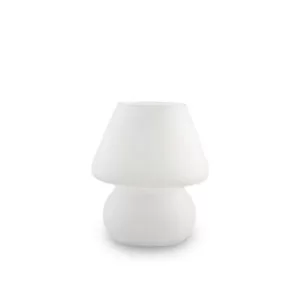 Prato 1 Light Small Table Lamp White, E14