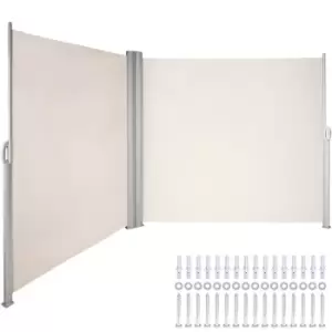 Retractable Patio Screen, Retractable Fence, 63x236inch, Privacy Screen, White