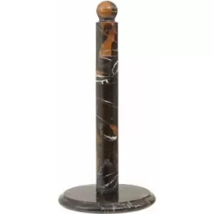 Premier Housewares - Black and Gold Marble Kitchen Roll Holder