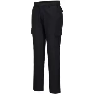 Portwest Mens Stretch Slim Combat Trousers (40R) (Black) - Black