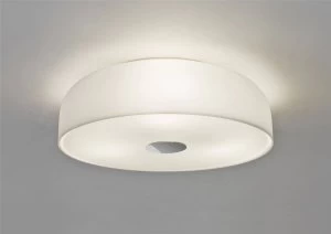 3 Light Bathroom Ceiling Light White Glass IP44, E27