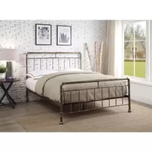 Flintshire Cilcain Metal Bed Frame 4ft 6 Double Antique Bronze