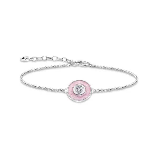 Thomas Sabo Sterling Silver Sterling Silver Enamel Zirconia Pinkish Br