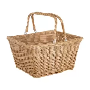 ETC Square Wicker Basket with QR