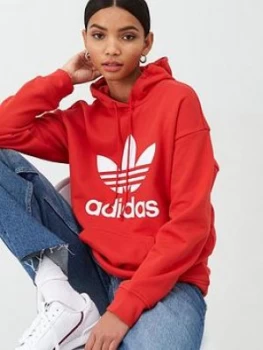 adidas Originals TRF Hoodie - Red, Size 10, Women