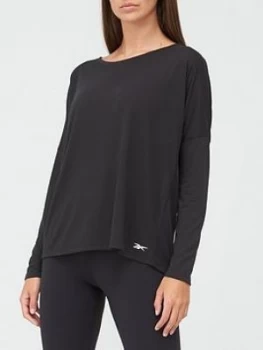 Reebok Workout Ready Supremium Long Sleeve Top - Black