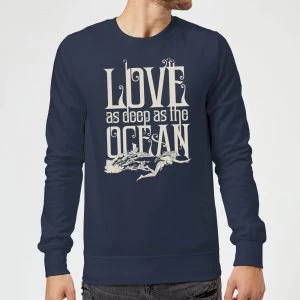 Aquaman Love As Deep As The Ocean Sweatshirt - Navy - 3XL